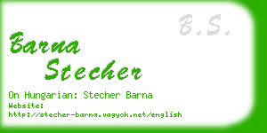 barna stecher business card